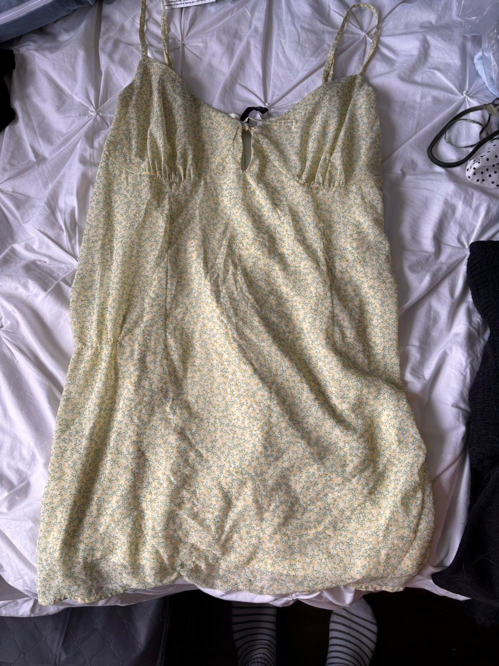 H&M Yellow Floral Mini Dress